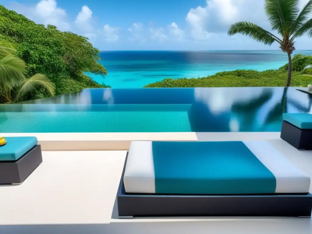 Villa de lujo frente al mar en el Caribe Adquisición de propiedades de lujo en el Caribe: lujosa villa frente al mar con diseño moderno y vistas panorámicas al océano
