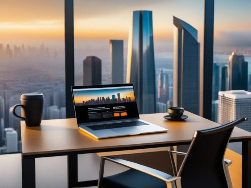 Análisis inmobiliario de lujo en oficina moderna Un ambiente moderno de oficina con equipo de análisis de mercado para propiedades en México