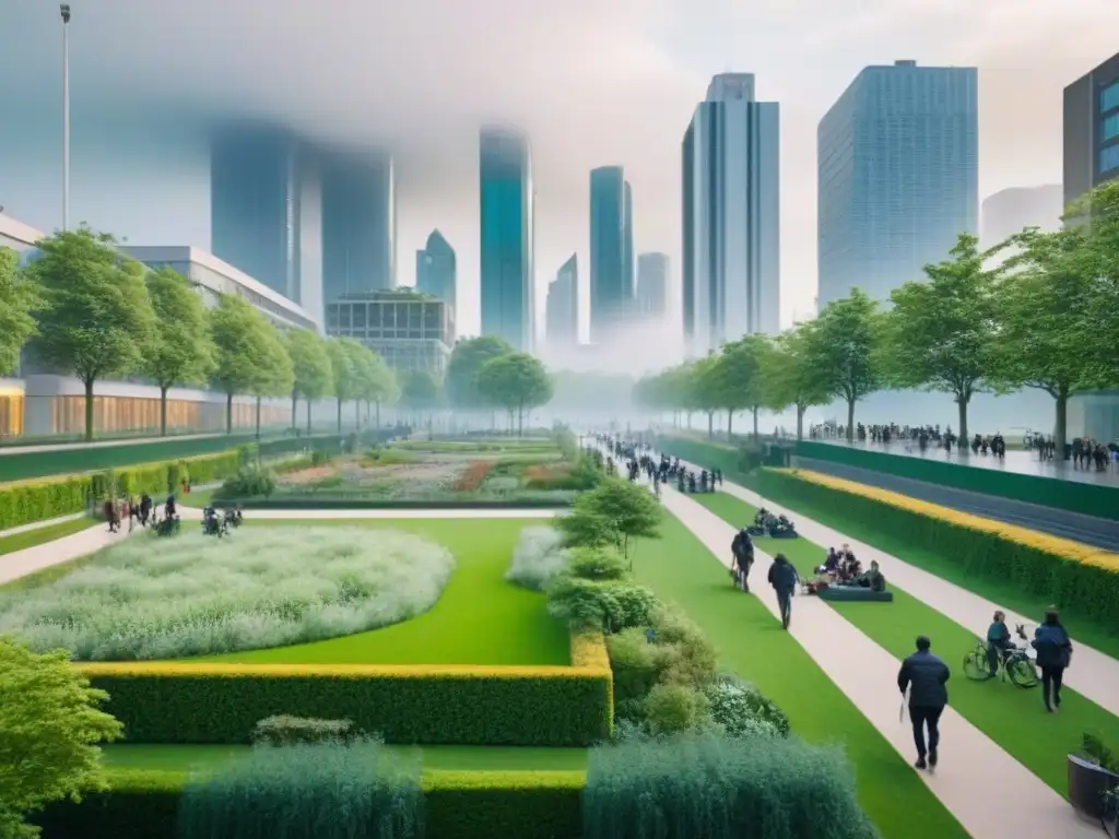 Ciudad sostenible: armonía entre naturaleza y arquitectura urbanística 'Armonía entre urbanización y áreas verdes: diversidad de actividades en una ciudad sostenible