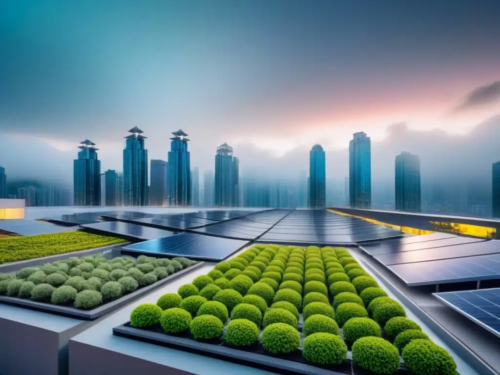 Arquitectura sostenible: diseño moderno en ciudad futurista Diseño arquitectónico sostenible en una ciudad futurista