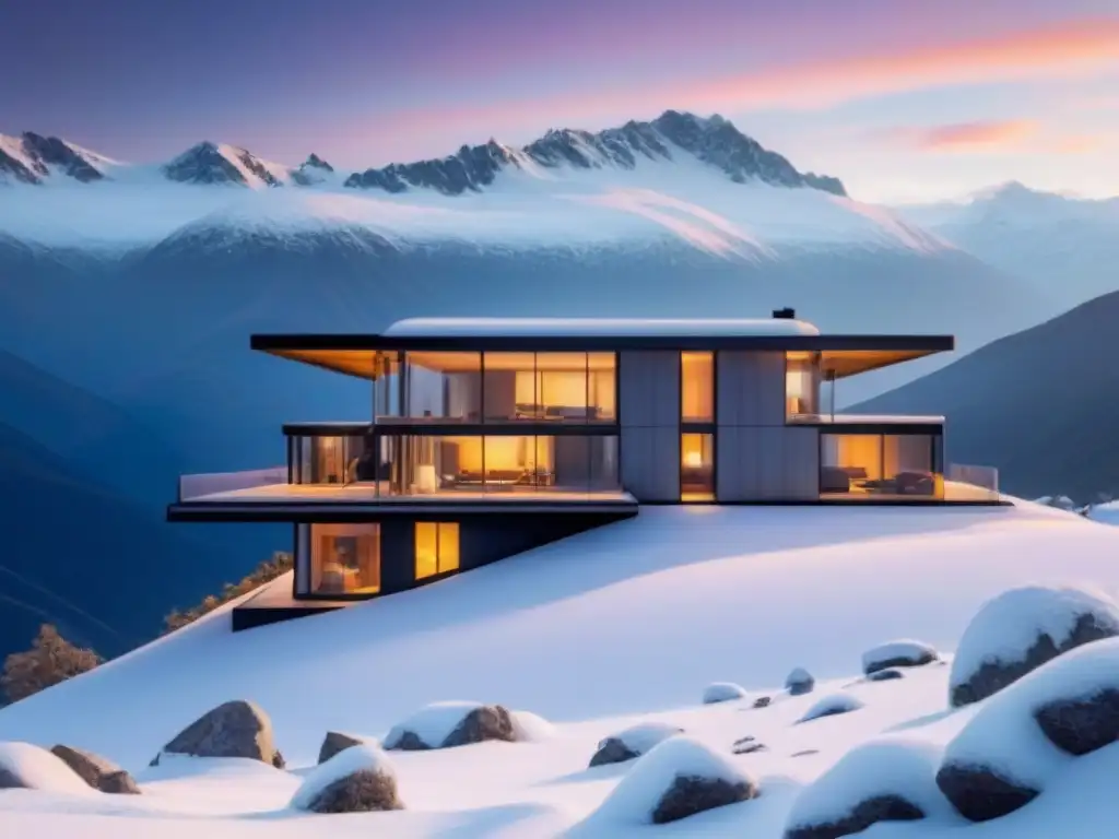 Casa ecológica futurista en la nieve con paneles solares Arquitectura sustentable en climas extremos: Casa futurista ecoamigable en la nieve con paneles solares y diseño único