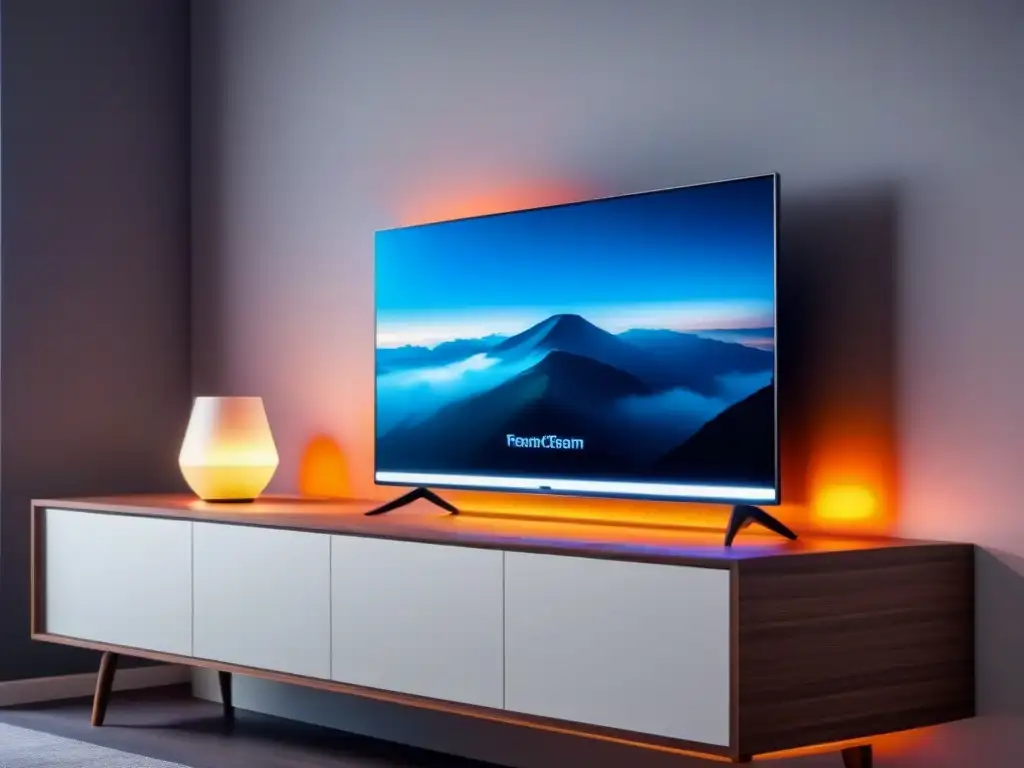 Avanzado sistema de seguridad para hogar en ambiente moderno Avanzado sistema de seguridad para el hogar en sala moderna