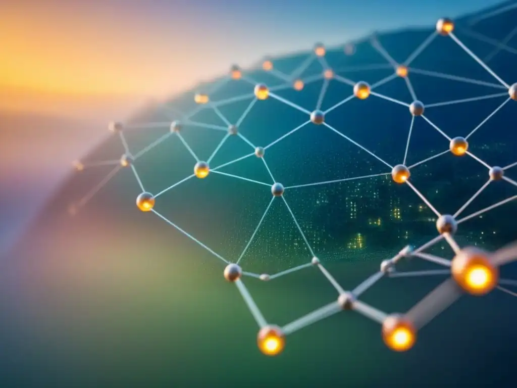 Blockchain inmobiliario: transparencia y seguridad Blockchain en el mercado inmobiliario: Representación gráfica de tecnología segura y transparente para transacciones inmobiliarias