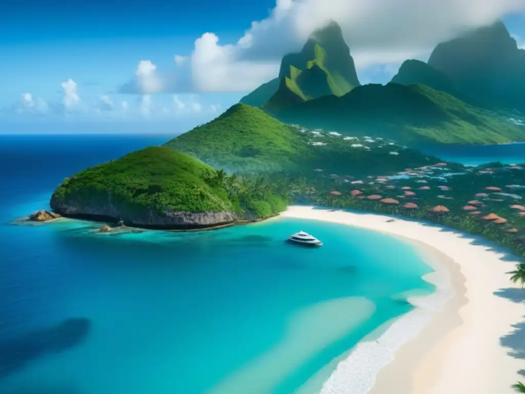 Blockchain en el Paraíso: Revolución Tecnológica en el Caribe Blockchain en transacciones inmobiliarias Caribe: Un blockchain futurista en la costa caribeña, fusionando tecnología y paraíso