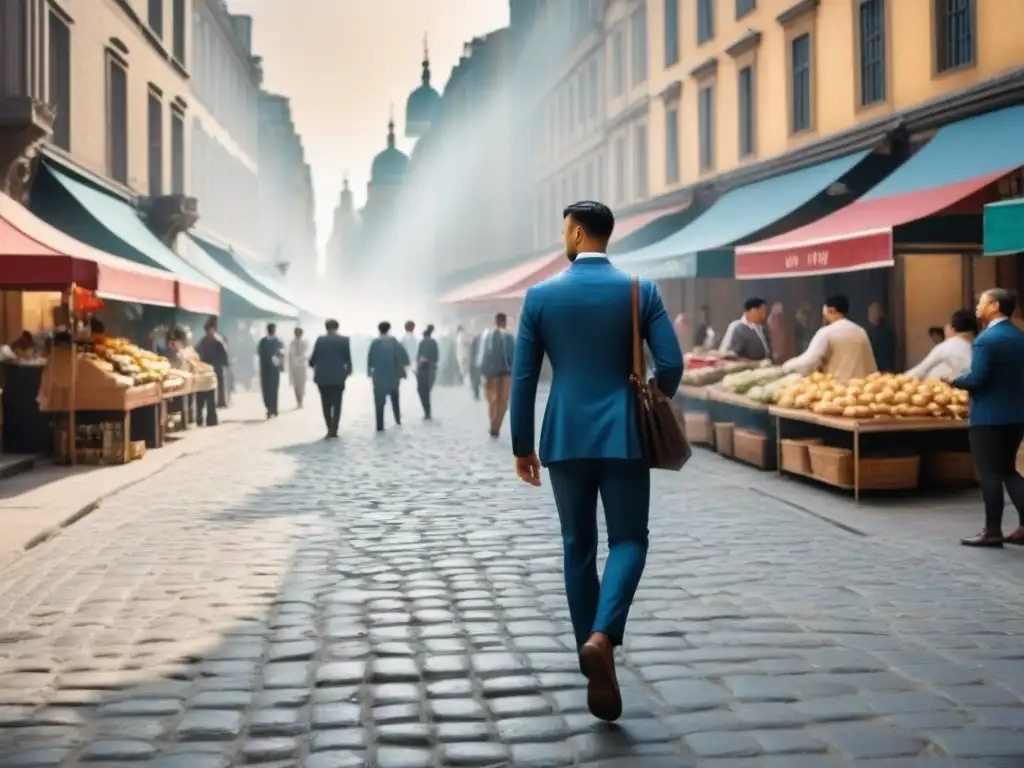 Una calle bulliciosa donde conviven la arquitectura antigua y moderna, preservando patrimonio cultural en desarrollo