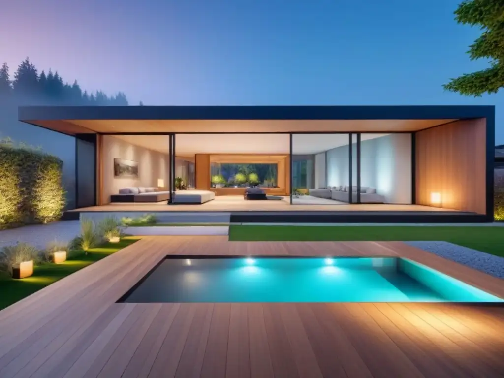 Propiedad moderna diseñada con Feng Shui: armonía y luminosidad en 8k Casa moderna de diseño con principios de Feng Shui en arquitectura, equilibrio y armonía