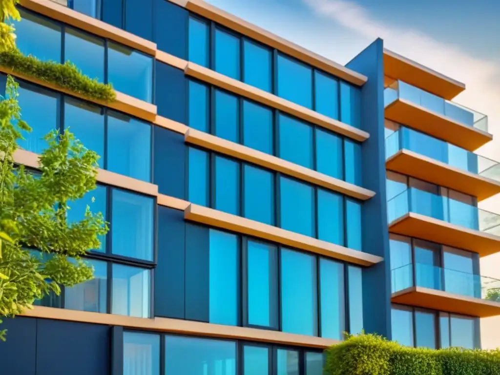Residencia moderna rodeada de naturaleza: seguridad y protección Casa moderna rodeada de vegetación, cielo azul y diseño minimalista