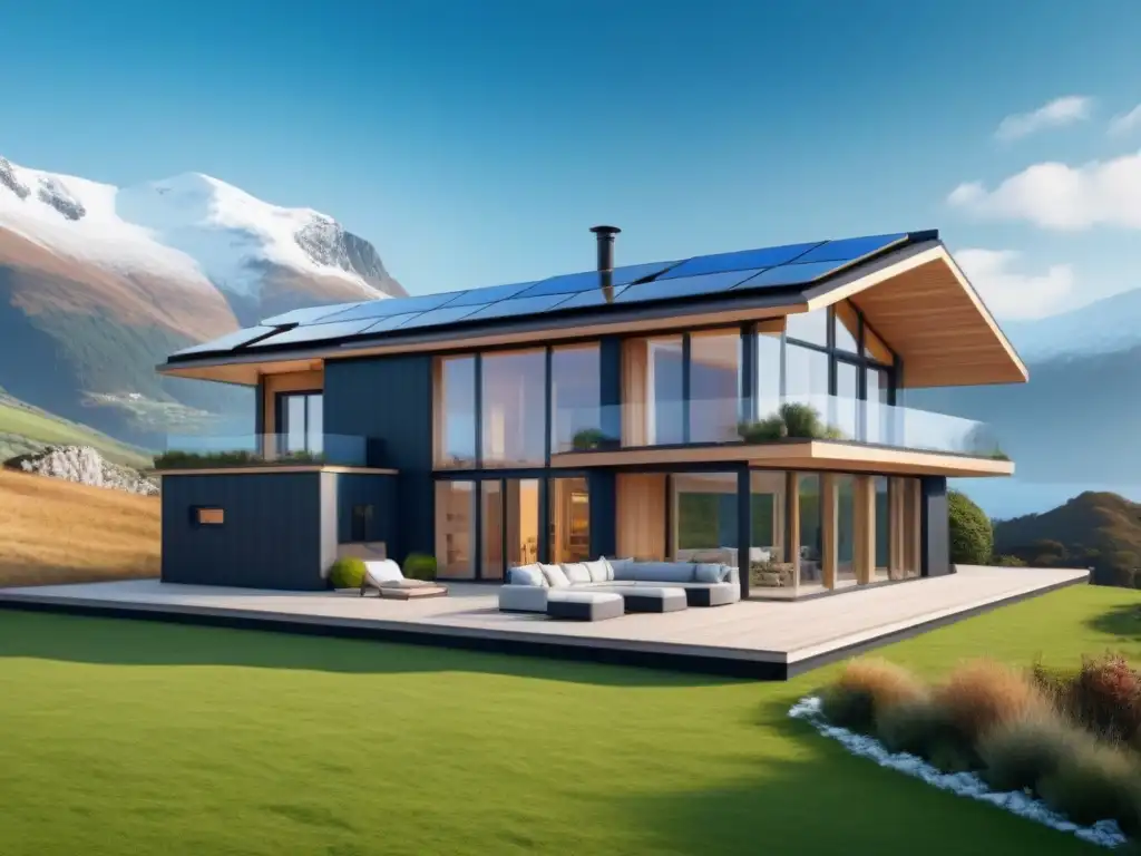 Diseño de Casa Pasiva: Eficiencia Energética en Diversos Entornos Una casa pasiva contemporánea en diferentes climas, con eficiencia energética