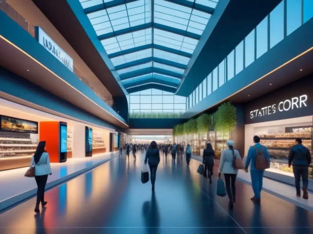 Centro comercial del futuro: arquitectura vanguardista y tecnología innovadora Centro comercial del futuro con tecnología innovadora y ambiente acogedor para mejorar rentabilidad inversiones centros comerciales