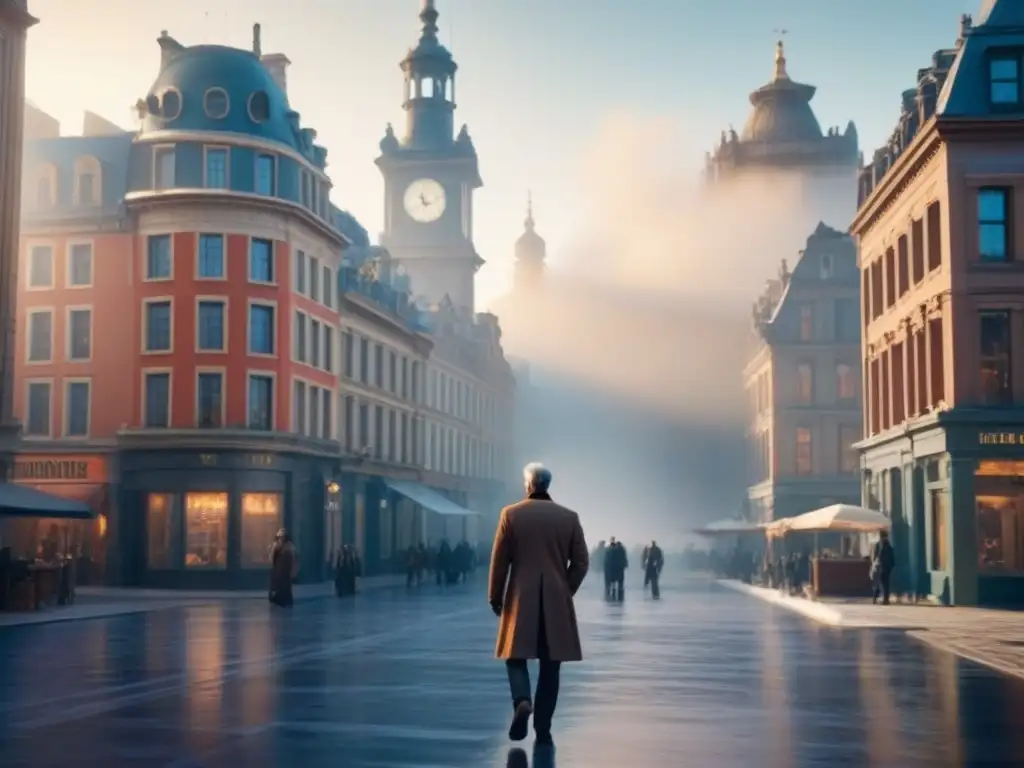 Renovación urbana: fusión histórica y moderna Una ciudad futurista con edificios históricos renovados integrados con arquitectura moderna