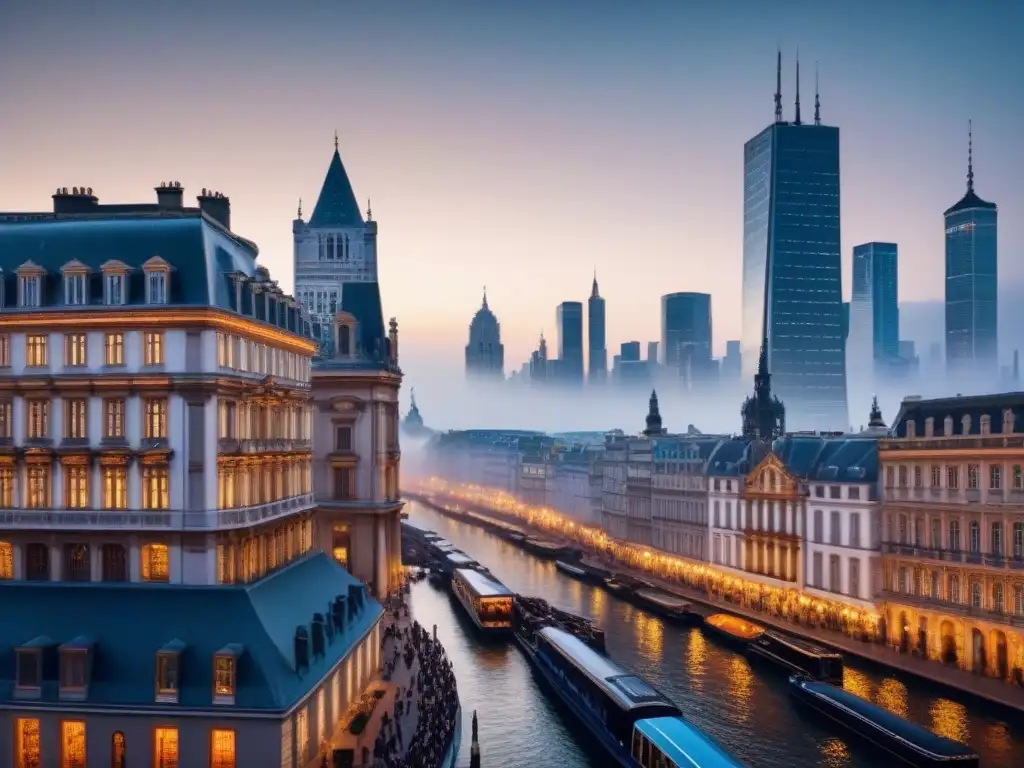 Contraste urbano: Tradición y modernidad en la ciudad Una ciudad donde lo moderno y lo histórico se entrelazan, reflejando la convivencia entre tradición y progreso en zonas históricas vivienda
