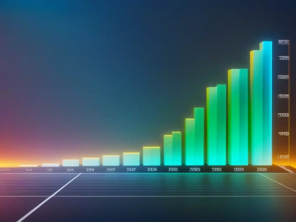Gráfico financiero: Evolución de tasas fijas y variables Comparativa tasas fijas variables hipotecas en gráfico financiero moderno de alta resolución