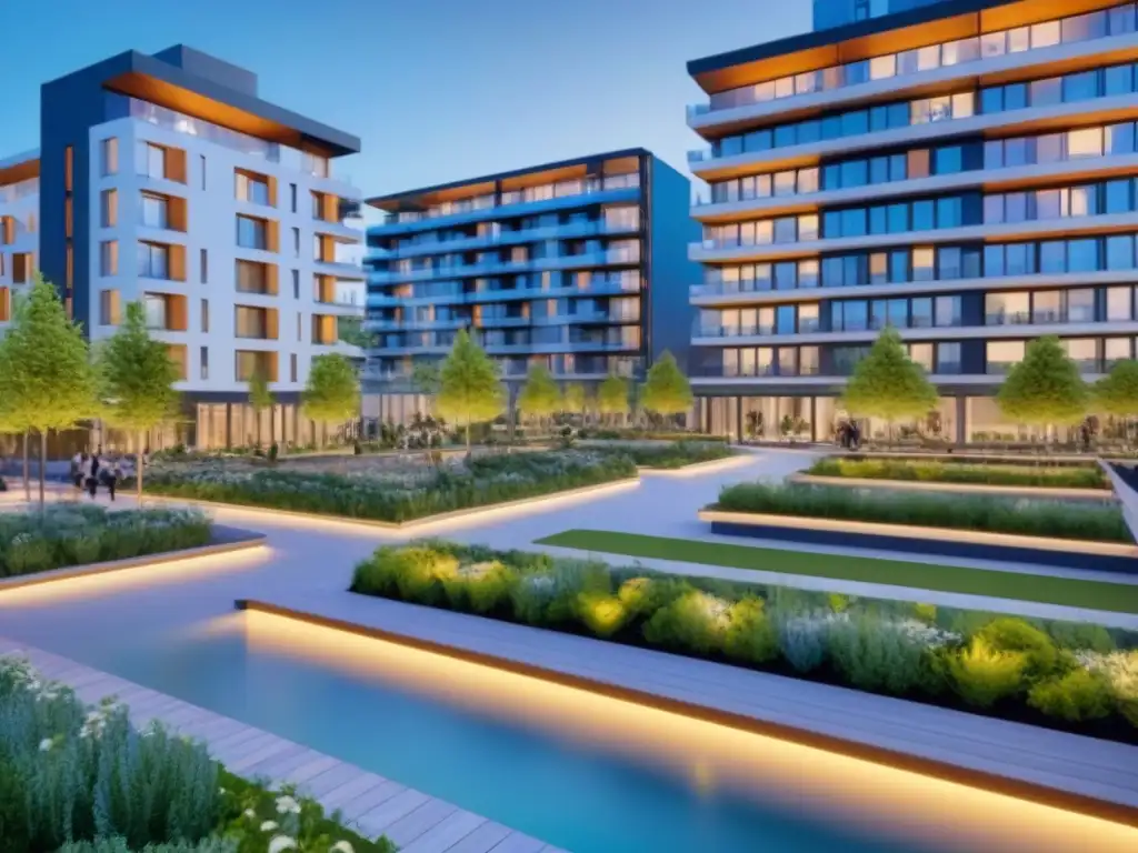 Complejo residencial moderno y cultural: integración perfecta Complejo residencial moderno integrado con espacios culturales y recreativos, resalta la importancia de recreación en valorización urbana
