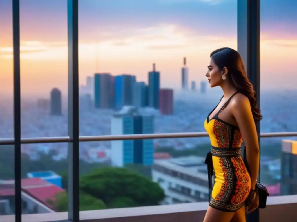 Edificio de lujo en la Ciudad de México al atardecer Compra de inmuebles en México: Edificio de lujo en la Ciudad de México con detalles tradicionales y modernos al atardecer