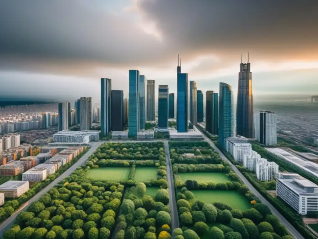 Regulaciones urbanísticas: ciudad vibrante y verde El contraste entre la bulliciosa ciudad y los espacios verdes destaca las restricciones en el uso del suelo en el mercado inmobiliario