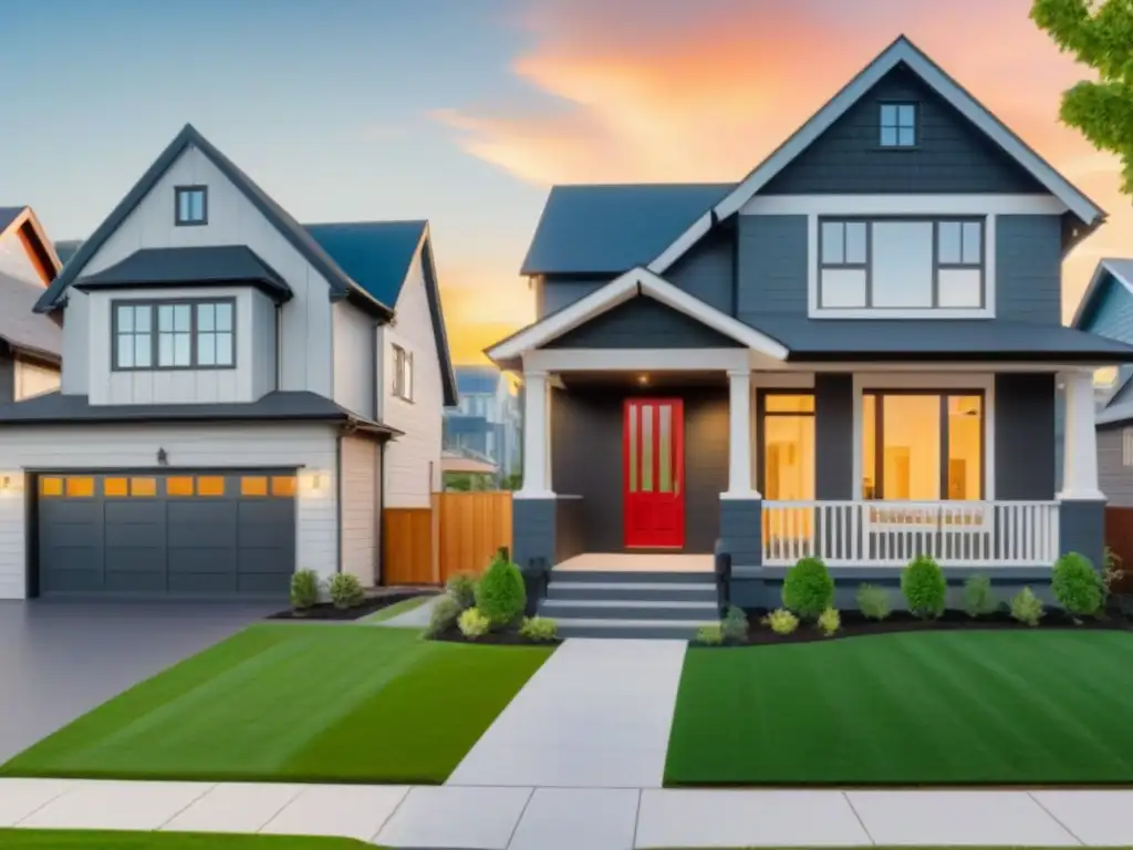 Comparación inmobiliaria: hogar tradicional vs Contraste entre inversión en vivienda tradicional y unidades modernas para ganancia financiera