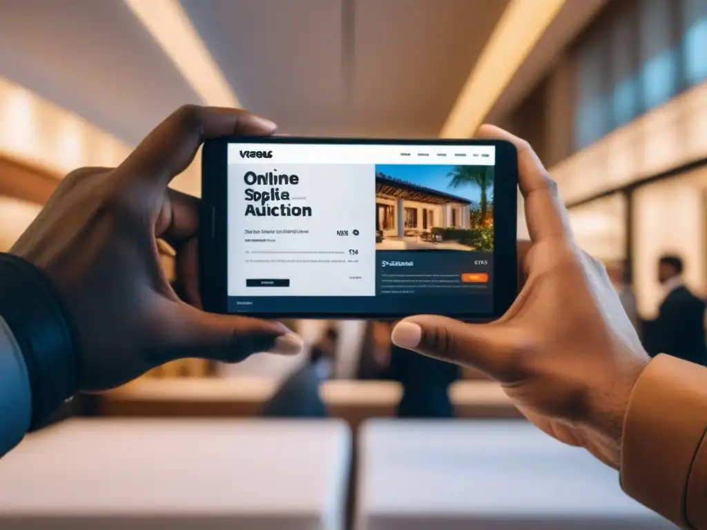 Subasta inmobiliaria: online vs Contraste entre subasta inmobiliaria online y en persona, destacando ventajas