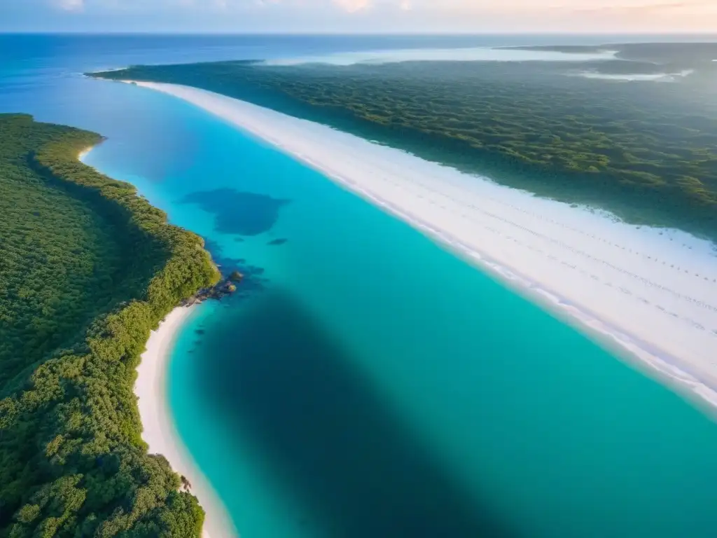 Desarrollo costero sostenible: un paisaje de ensueño al atardecer Un desarrollo costero sostenible se integra perfectamente con la naturaleza, destacando la armonía entre diseño innovador y entorno natural