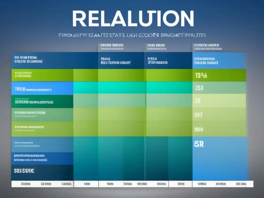 Infografía evolución financiamiento inmobiliario: hitos, estadísticas y tendencias Infografía detallada y moderna sobre la evolución del financiamiento inmobiliario con tendencias emergentes en colores azules, verdes y grises