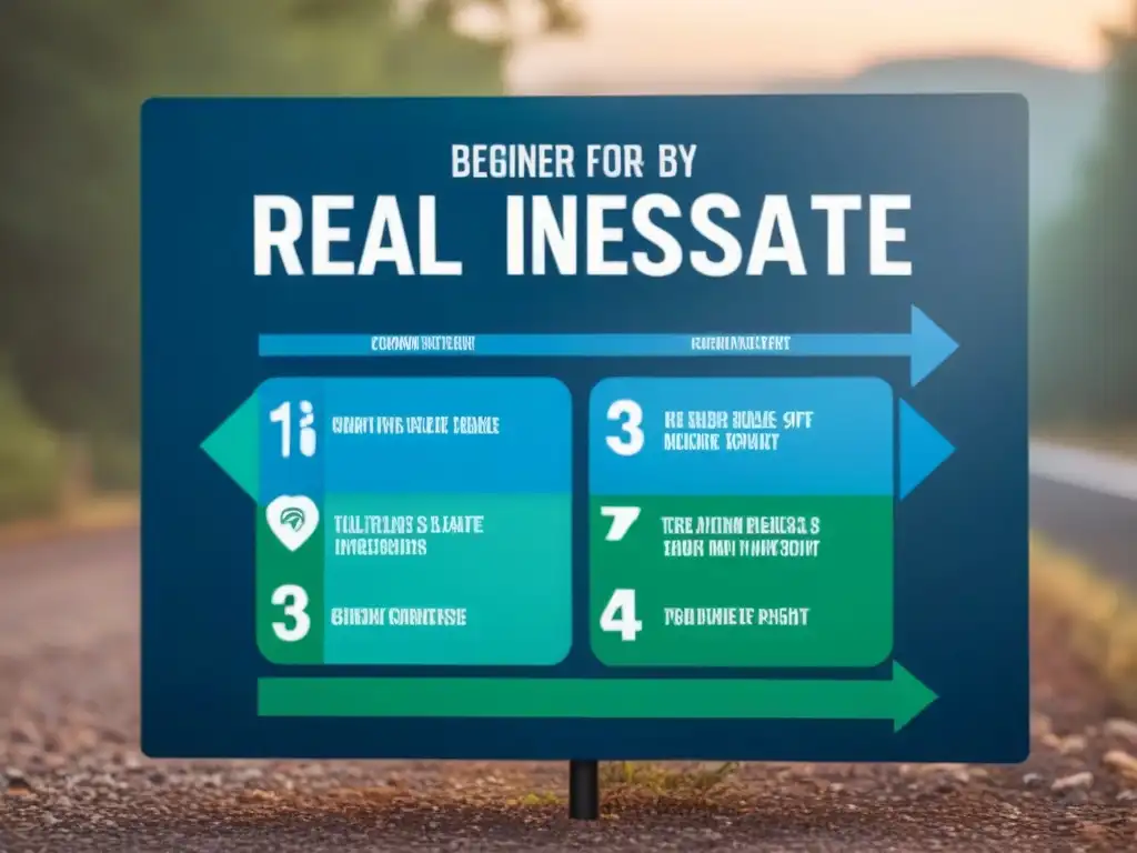 Errores comunes en inversión inmobiliaria para principiantes Infografía detallada en tonos azules y verdes sobre errores comunes inversión inmobiliaria principiantes