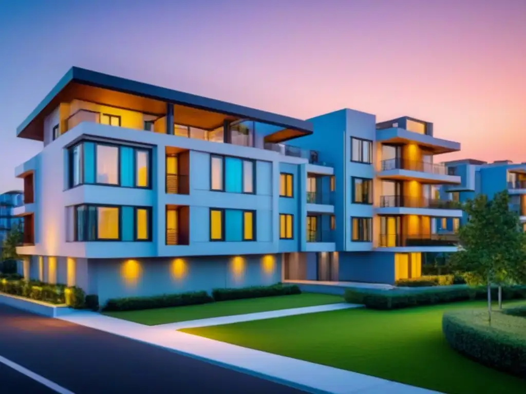 Planos arquitectónicos detallados de complejo de departamentos Detallado plano arquitectónico de un complejo de apartamentos, mostrando diseño moderno y una estrategia inversión inmobiliaria sólida