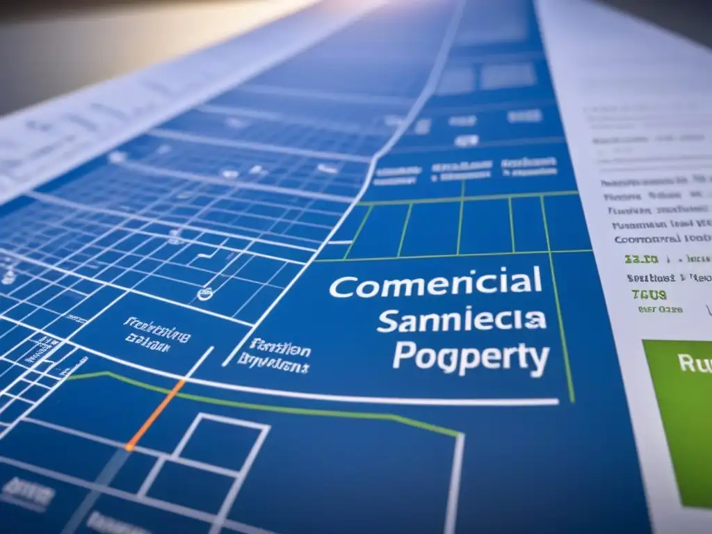 Planos arquitectónicos de edificio comercial moderno Un detallado plano arquitectónico de un edificio comercial moderno, destacando líneas elegantes y elementos de diseño innovadores