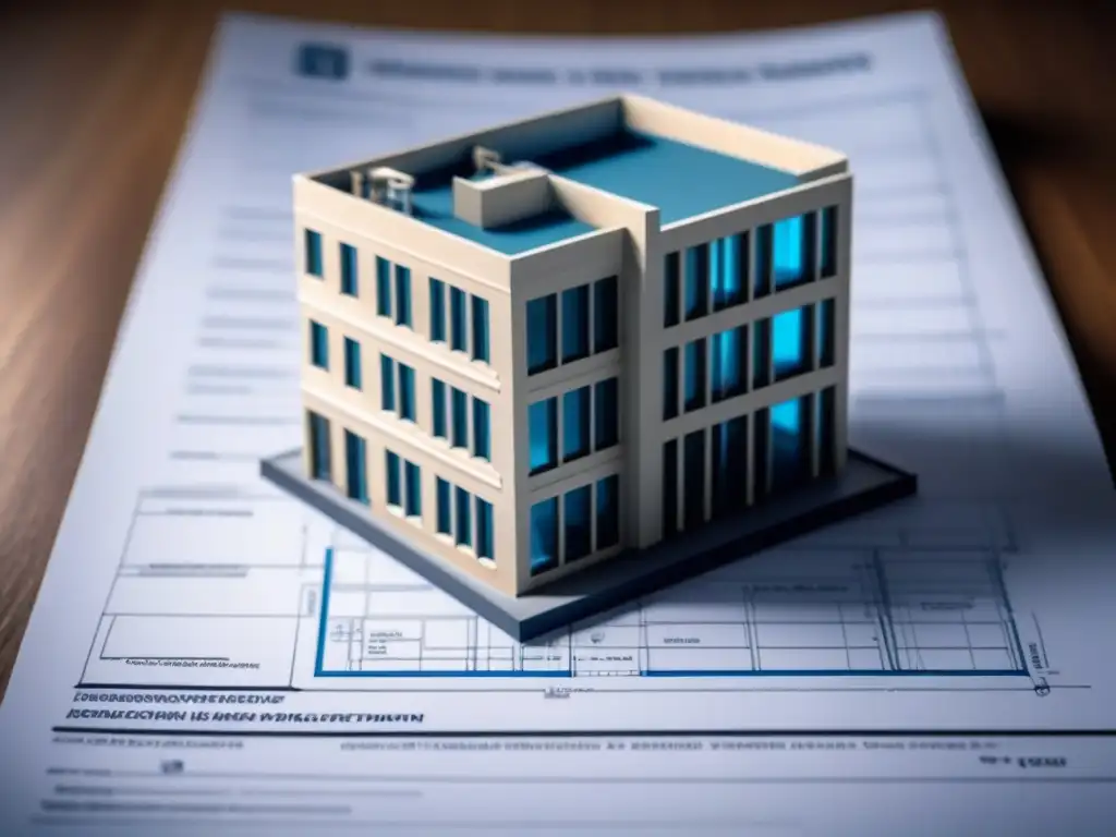 Diseño arquitectónico de edificio residencial: planificación detallada para financiamiento con derivados Detallado plano arquitectónico de edificio residencial con financiamiento de proyectos inmobiliarios con derivados