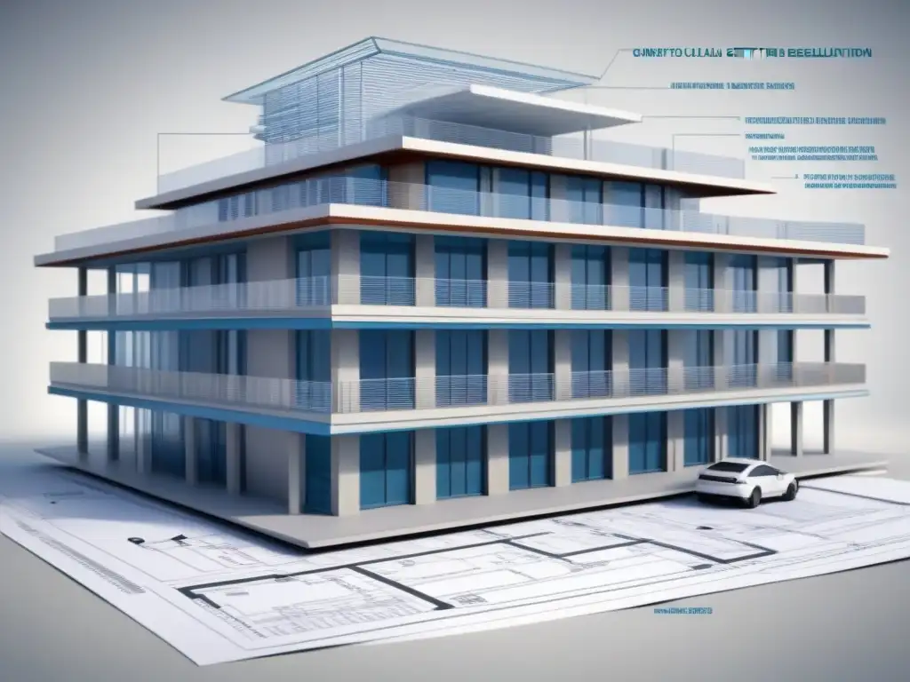 Detalle arquitectónico: cumplimiento normativo edificio moderno México Detallado plano arquitectónico cumple normativas locales seguridad estructural México