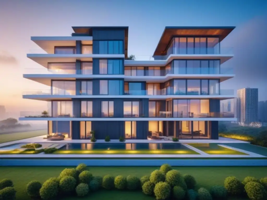 Blueprint de evaluación de riesgos en edificación moderna Detallado plano arquitectónico de rascacielos con evaluación de riesgos