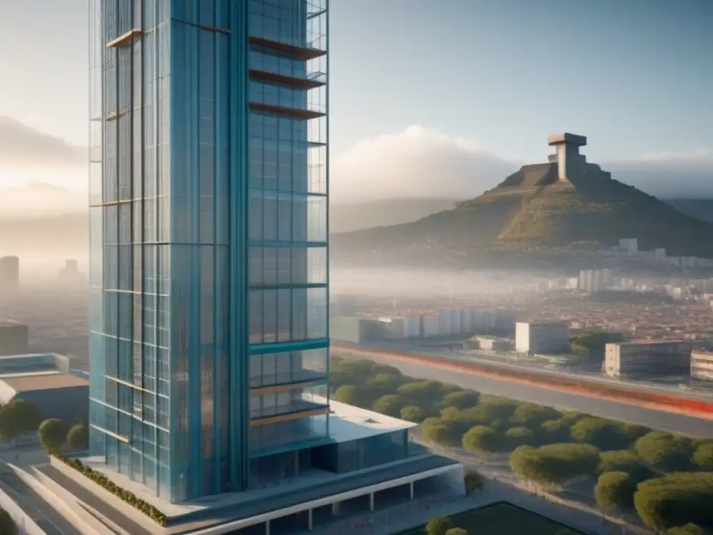Diseño arquitectónico detallado de rascacielos en CDMX Detallado plano arquitectónico de rascacielos en CDMX