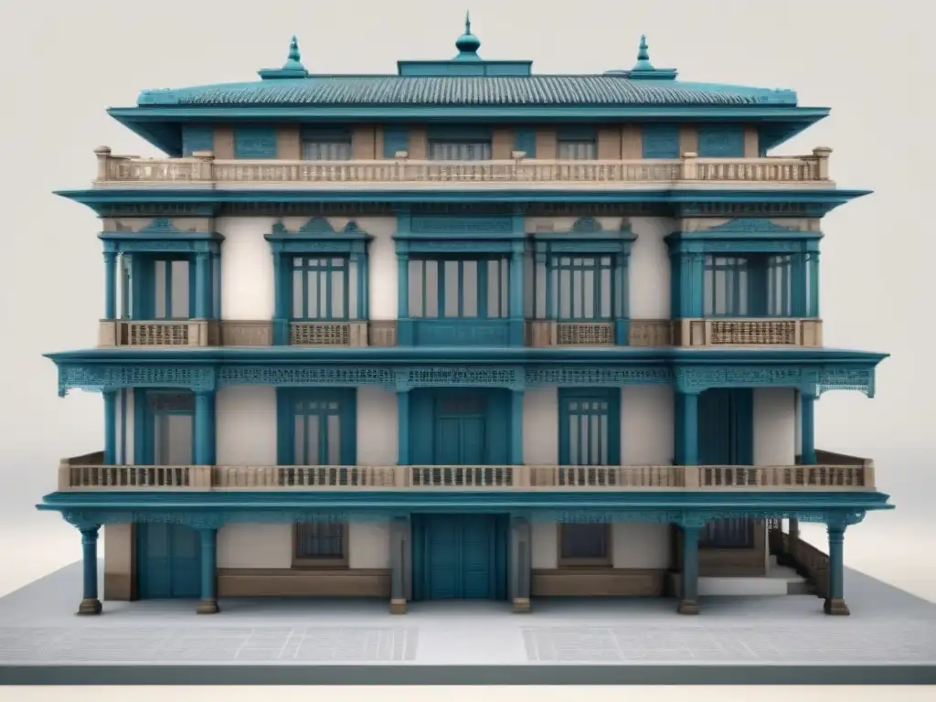 Restauración arquitectónica en CDMX: fusión histórica y moderna Detalle arquitectónico en plano de edificio colonial en CDMX, fusionando normativas patrimonio histórico México con diseño contemporáneo