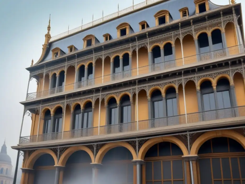 Restauración arquitectónica: pasado y futuro en perfecta armonía Detalle de restauración en edificio histórico con mezcla de técnicas tradicionales y modernas