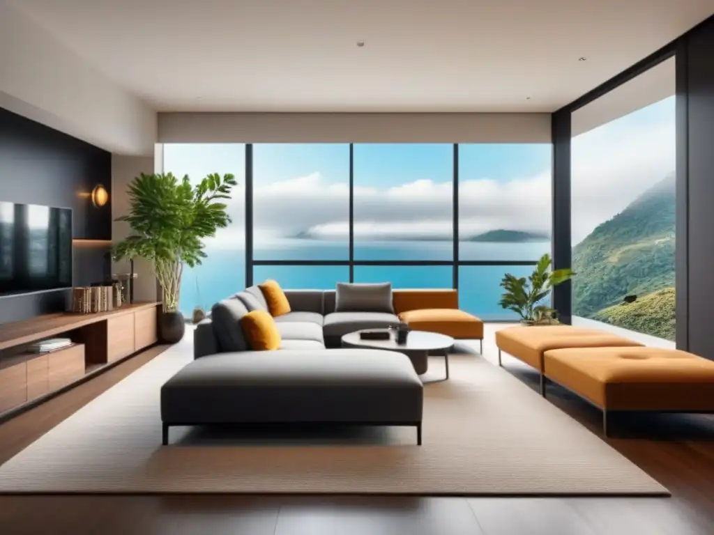 Espacio de vida versátil y luminoso con mobiliario modular Diseños espacios flexibles vida moderna: Sala abierta minimalista con muebles modulares, luz natural y colores vibrantes