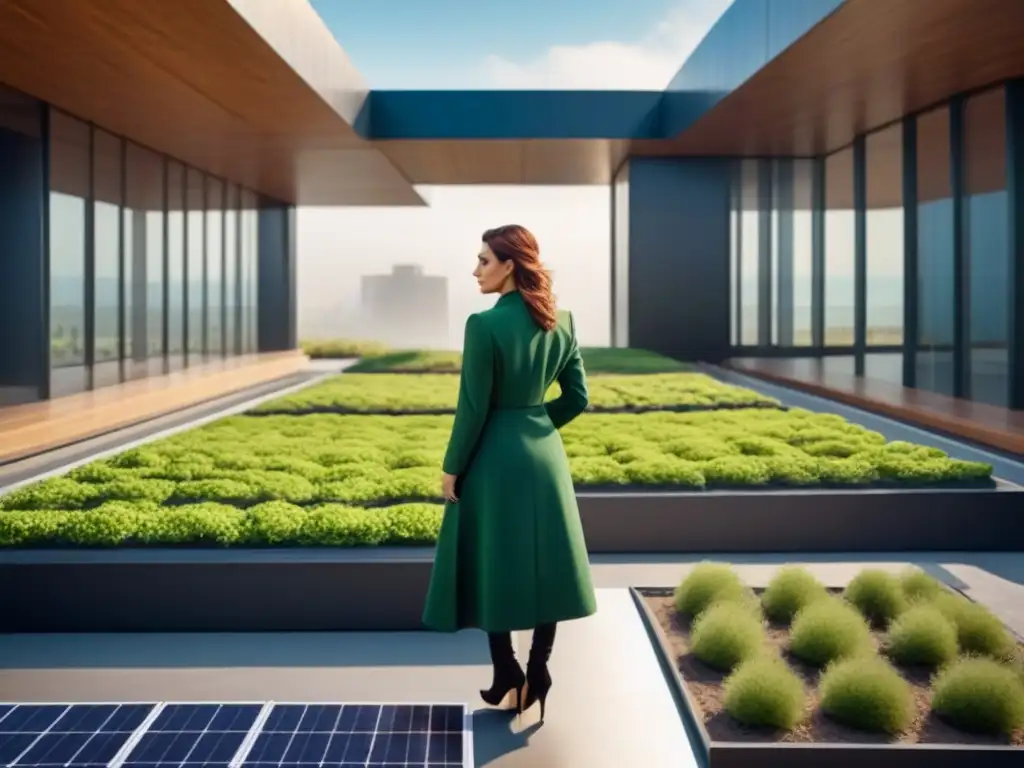 Edificio futurista ecoamigable: diseño innovador y sostenible en 8k Edificio futurista con materiales sustentables en conservación arquitectónica y diseño innovador, bañado por la luz del sol