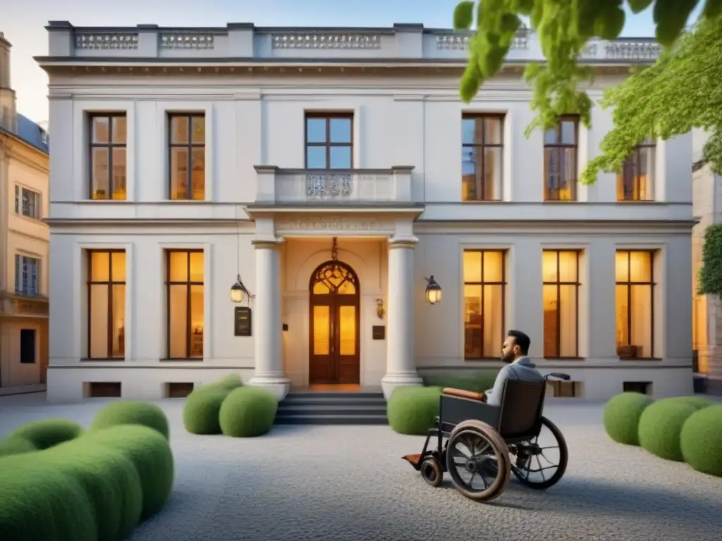 Edificio histórico renovado con accesibilidad moderna Edificio histórico renovado con accesibilidad y modernidad
