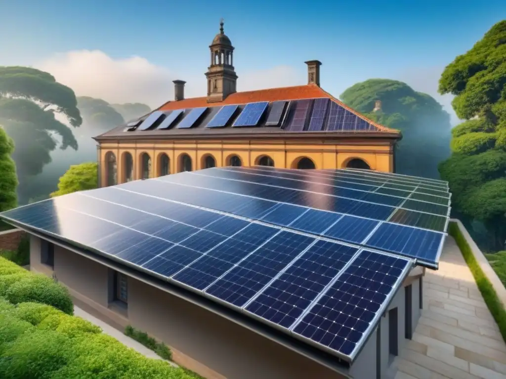 Edificio histórico restaurado con tecnología verde Edificio histórico restaurado con arquitectura sustentable ante cambio climático