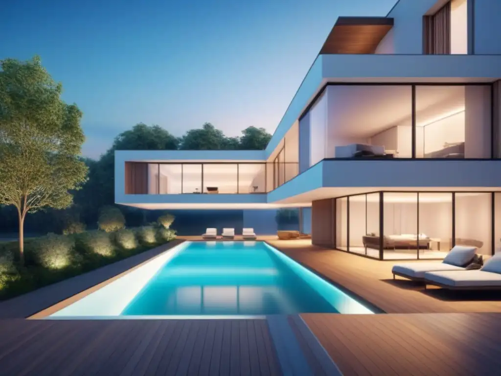 Edificio inteligente: renovación futurista con IA Un edificio inteligente con tecnología de inteligencia artificial para rehabilitación de propiedades