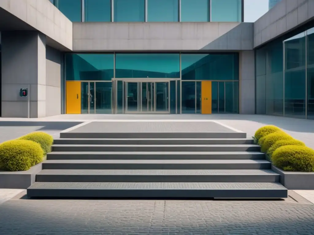 Edificio comercial accesible en CDMX con diseño inclusivo Edificio moderno en CDMX con accesibilidad, rampas, señalética clara y diseño inclusivo