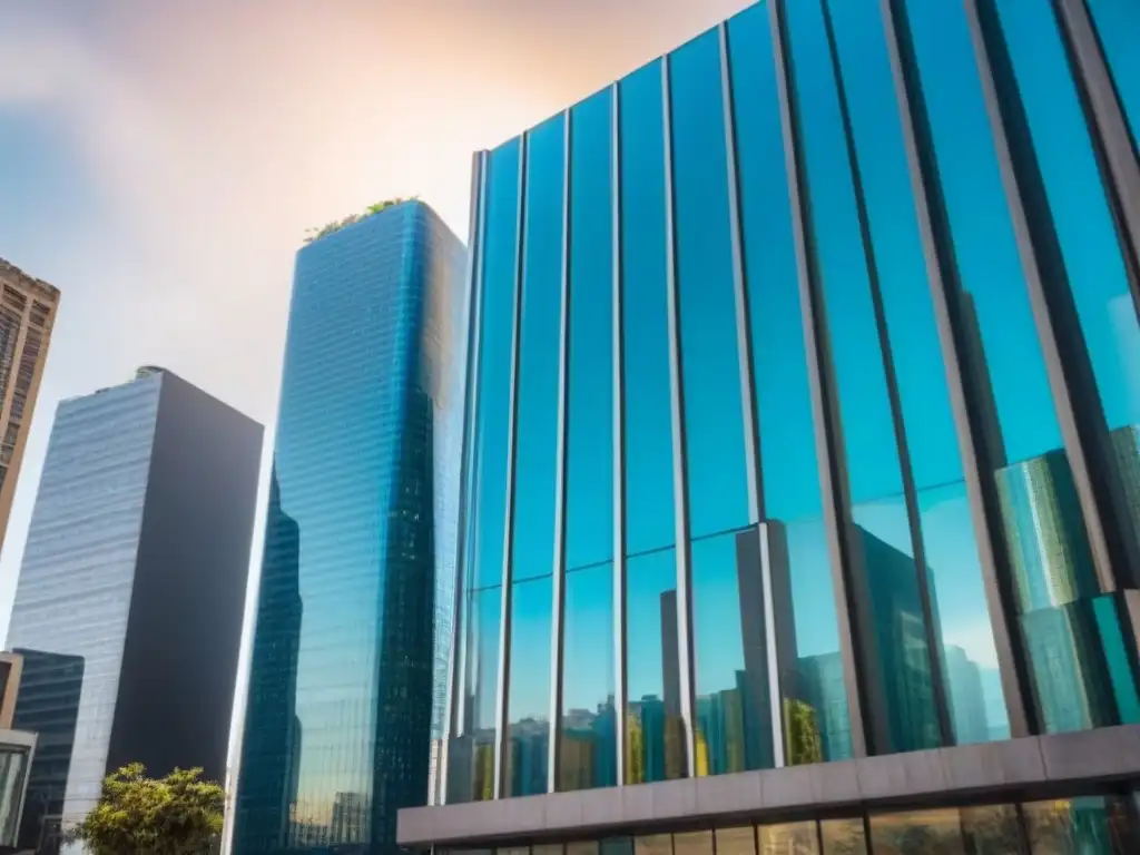 Edificio vanguardista en CDMX: símbolo de innovación y crecimiento Edificio moderno en CDMX con diseño vanguardista y cielo azul, simbolizando oportunidades de inversión inmobiliaria en México