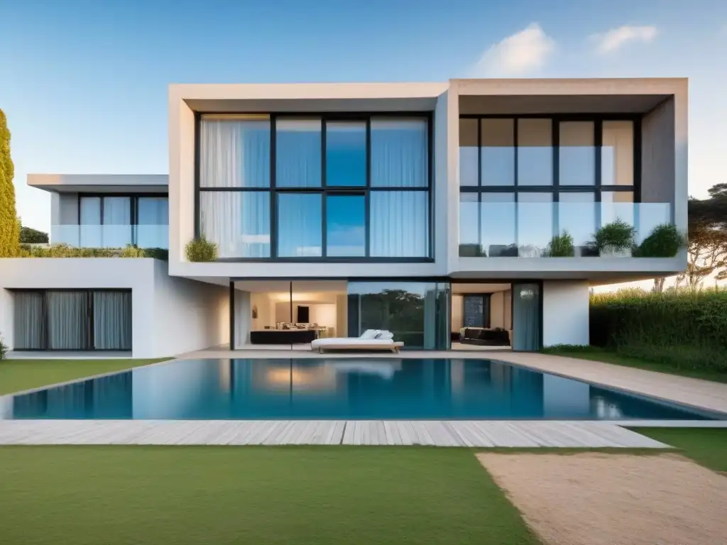 Edificio moderno en Uruguay, reflejando elegancia urbana