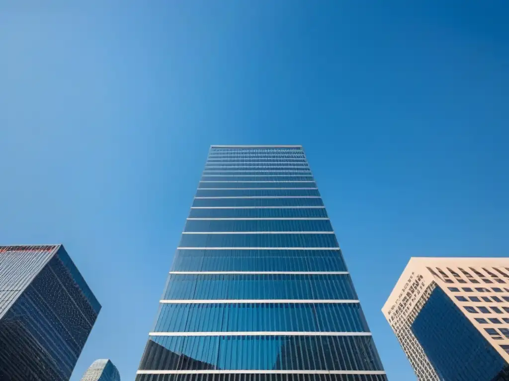 Edificio moderno de oficinas: símbolo de éxito y innovación | Real Estate Un edificio moderno de oficinas con vidrios reflectantes, simbolizando éxito e innovación en Mitos Fondos Inversión Inmobiliaria