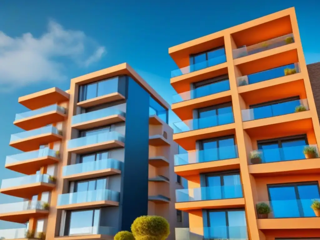 Edificio residencial moderno en España: estilo de Propiedad Horizontal Edificio residencial moderno en España con características arquitectónicas de Regímenes de Propiedad Horizontal