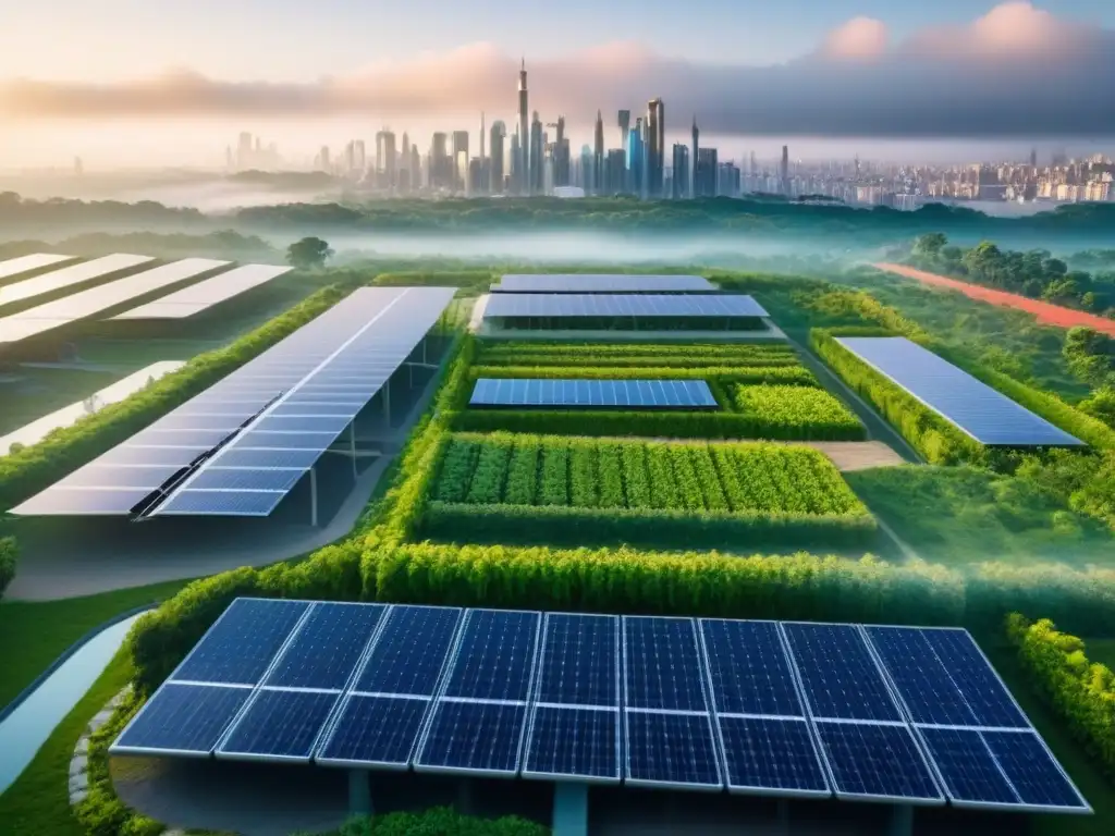 Innovador edificio sostenible en la ciudad: inversión verde de vanguardia Edificio sostenible con verde, paneles solares y reciclaje de agua eficiente en ciudad, ideal para inversiones inmobiliarias sostenibles rentables