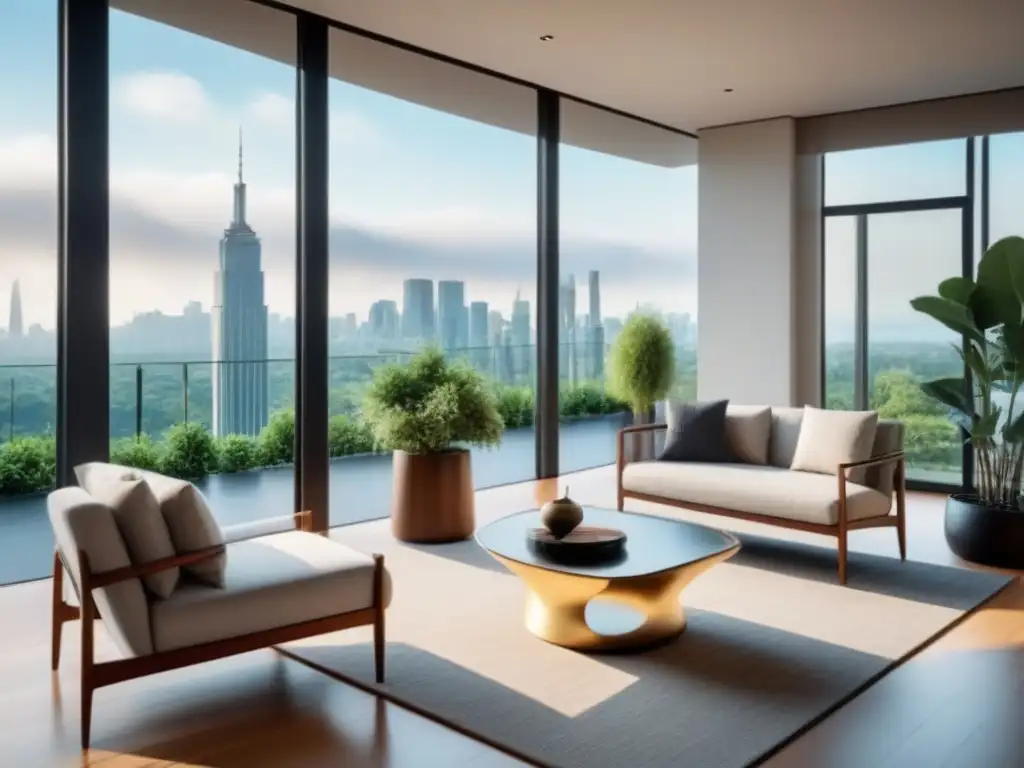 Edificio de lujo con terraza en la azotea y vistas urbanas Elegante edificio de apartamentos modernos con terraza en la azotea y exuberante vegetación, ideal para una estrategia inversión inmobiliaria sólida