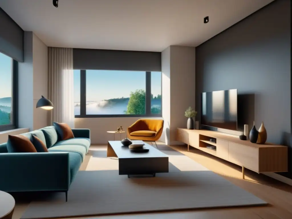 Diseño moderno y lujoso de apartamento en 8k Elegante y moderno apartamento con acabados de lujo y funcionalidad