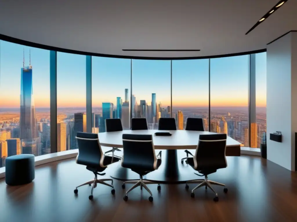 Oficina de inversión inmobiliaria de lujo en la ciudad Elegante oficina de inversión inmobiliaria con estrategias de refinanciamiento y profesionales enfocados