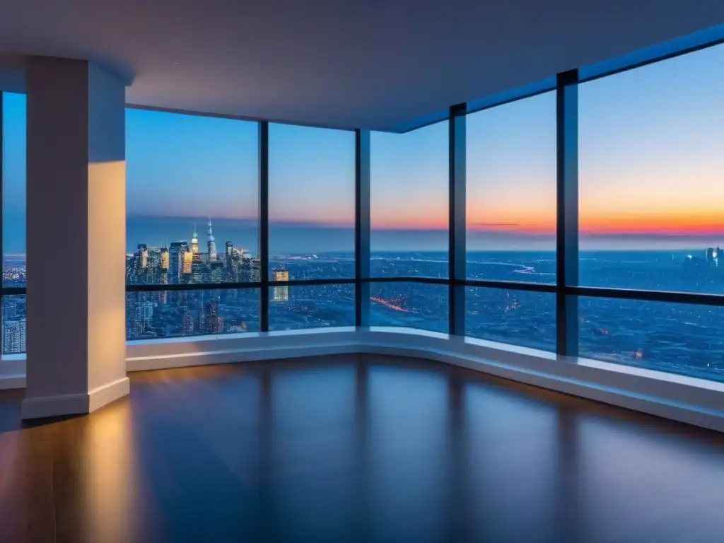 Penthouse de lujo con vista panorámica en ciudad vibrante Elegante penthouse moderno con vistas panorámicas de la ciudad, ideal para estrategias de inversión en inmuebles de lujo