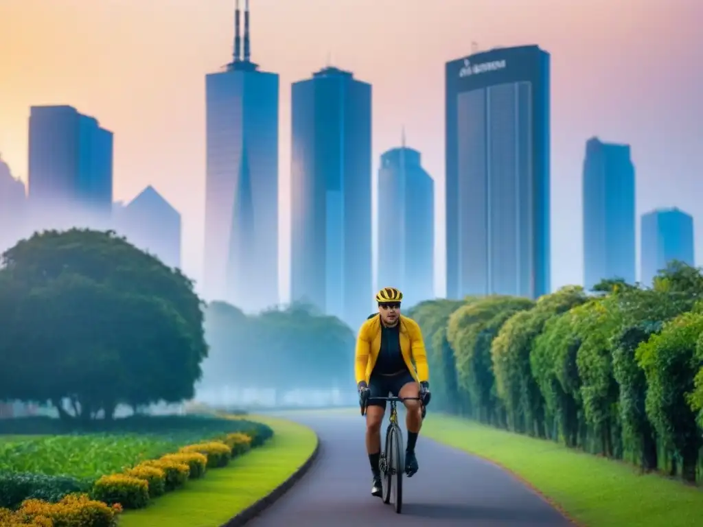 Horizonte urbano sostenible: equilibrio entre modernidad y tradición Equilibrio entre desarrollo urbano y patrimonio cultural en una ciudad vibrante al anochecer