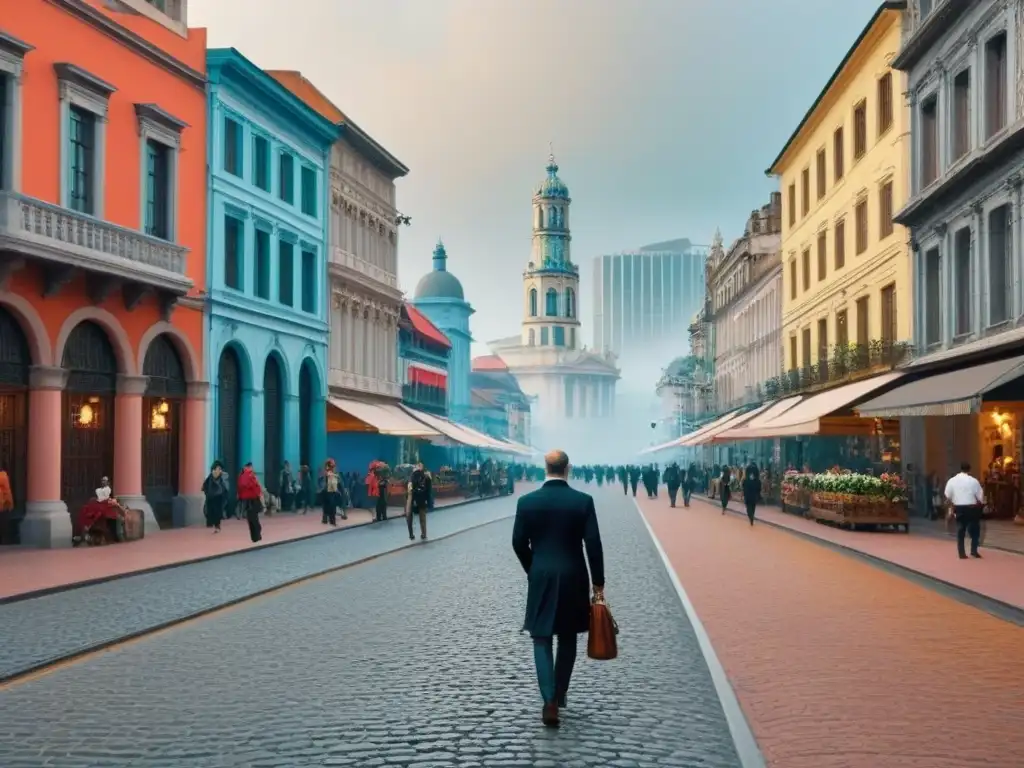 Contraste urbano: historia y modernidad en calles de ciudad El equilibrio entre preservación y desarrollo urbano en zonas históricas