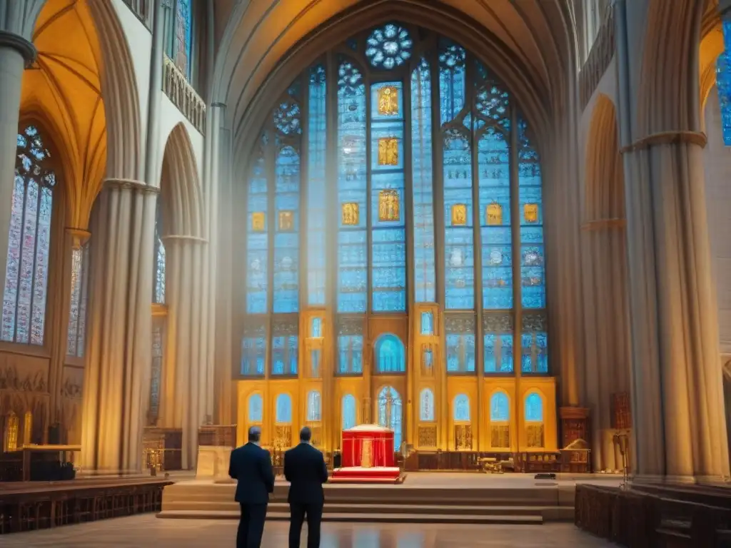 Equipo moderno preserva detalles históricos de catedral Equipo diverso usando tecnología avanzada para la conservación digital de espacios históricos en catedral